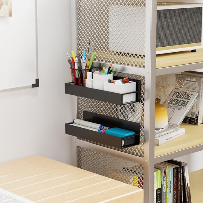 Yieach 4 Pack Black Spice Rack Wall Mount with Adhesive,11.5″L x 3.6″W,Stick on Seasoning Jar Spice Organization for Cabinet Door or Pantry Door,Adhesive Wall Spice Rack for RV,Kitchen,Inside Cabinets