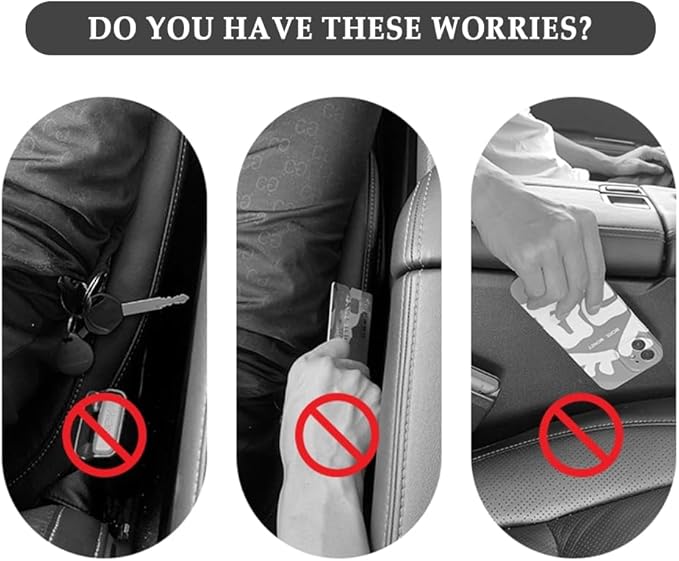 IHOTDER Super Flexible Car Seat Gap Filler,Durable Car Organizer Between Seats for Tightly Filling Seat Gaps,Universal CCar Side Seat Gap Filler CCar Accessories for Women & Men (Gray/2PCS)…