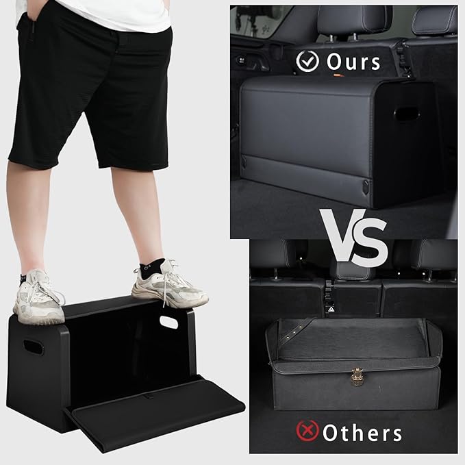 GMQ Trunk Organizers for Car,Car Organizers and Storage for SUV,Magnetic Lid with Collapsible Storage, Large Capacity for SUV, Truck, MPV (L-21.5×13×12.5 IN)