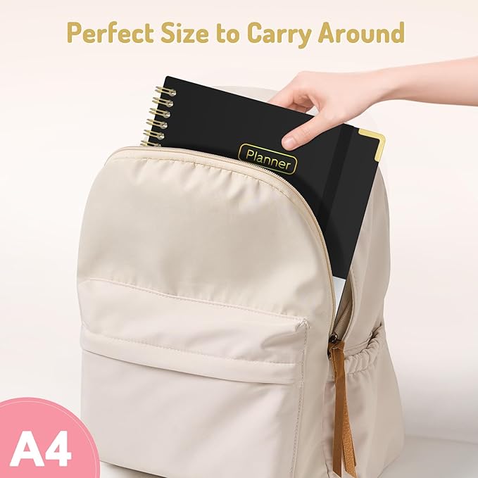 Forvencer Academic Planner 2026-2027, Hardcover Calendar Planner Weekly & Monthly, July 2026 - June 2027, 8.5" x 11", Daily Agenda with Tabs, College School Organizer for Student Teacher, Purple Marble