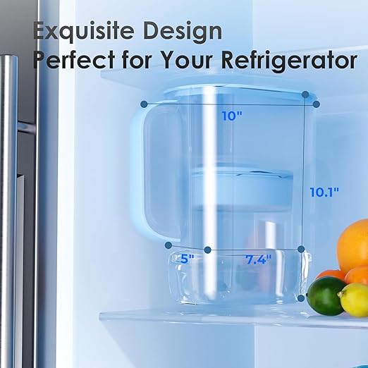 Waterdrop PT-07B-A Alkaline Water Filter Pitcher, 10-Cup, Healthy, Clean & Toxin-Free Mineralized Alkaline Water, Up to 100 Gallons, Improves Coffee Taste, Up to pH 9.5, BPA-Free, Blue