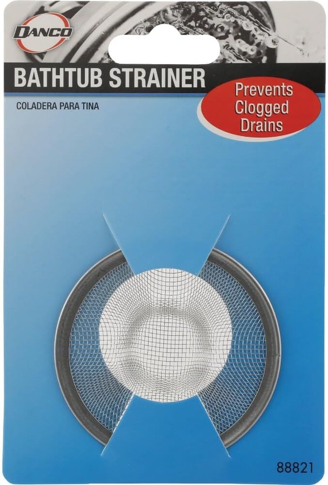 Danco 88821 2-3/4-Inch Tub Mesh Strainer, Stainless Steel, Silver