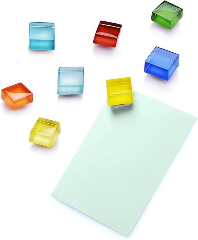 Mymazn 24 Color Refrigerator Magnets - Colorful Fridge Magnets with Cute Decorative Designs for Office, Kitchen, Locker, Glass