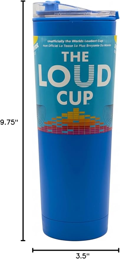 The LoudCup Blow Horn Tumbler, Cheer & Sip 2-in-1 Reusable Water Bottle with Built-In Horn for Sports Games, Tailgates, Parties & Events, BPA-Free