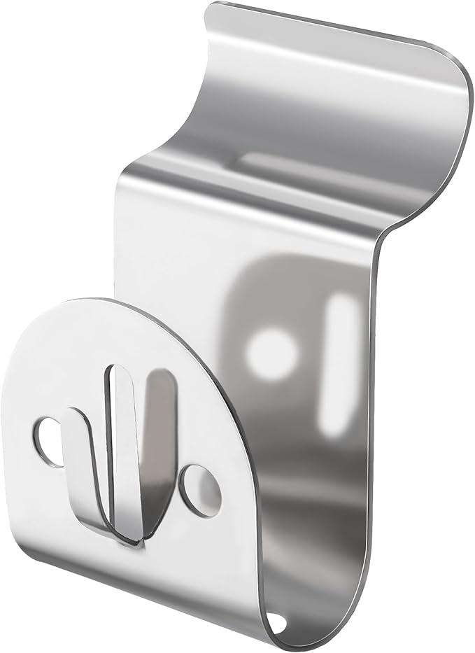 ANDGOO Vinyl Siding Hooks Heavy Duty, 8 Pack Stainless Siding Clips, No Hole Hooks Vinyl Hangers with String Light Holes for Hanging Outdoor Decor, Wreath, String Lights, Holds Up to 20lbs