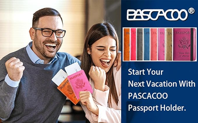 Airtag Passport Holder Cover Wallet Travel Essentials RFID Blocking Leather Card Case International Must Haves Travel Accessories for Women Men(119#Grey)