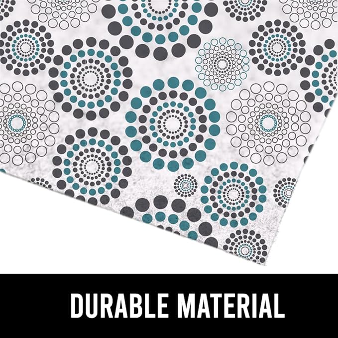 GORILLA GRIP LeakGuard Non-Adhesive Under Sink Mat for Kitchen Cabinet, 24x50, Waterproof Quick Dry Shelf Liner, Durable Absorbent Felt Mats for Bathroom Sink, Cabinets, Dresser, Spiral Gray Turquoise