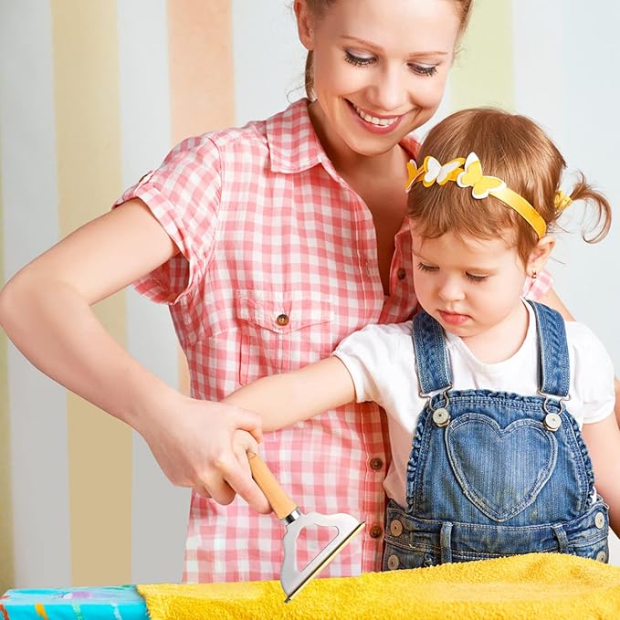 2pcs Manual Portable Fabric Shaver, 1 Metal Carpet Lint Scraper for Furniture Pet Hair Removal (1Buck Thick Rack Can Be Used for Years), 1 Reusable Fuzz Lint Remover Brush for Clothes Couch(No Snag)