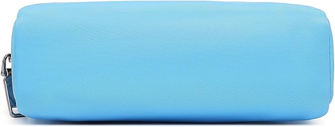 Waterproof Makeup Bag Large Capacity Women's Classic Black Wash Bag Adjustable Partition Wash Bag Brush and Cosmetic Carrying Bag… (Sky Blue)