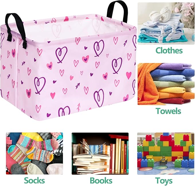 Rectangle Gift Shelf Nursery Storage Basket Laundry Hamper Storage Box and Bins for Home Clothes with Handles