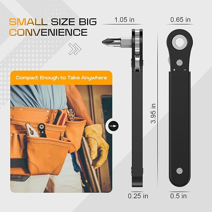 Tools for Men Gifts Right Angle Screwdriver: T5 T6 T7 Torx Star Bit & Ratchet Allen Wrench Drill Bit Set + Square Drive Bit & Small Ratcheting Wrench Screwdriver Set, Men Husband Dad Stocking Stuffers