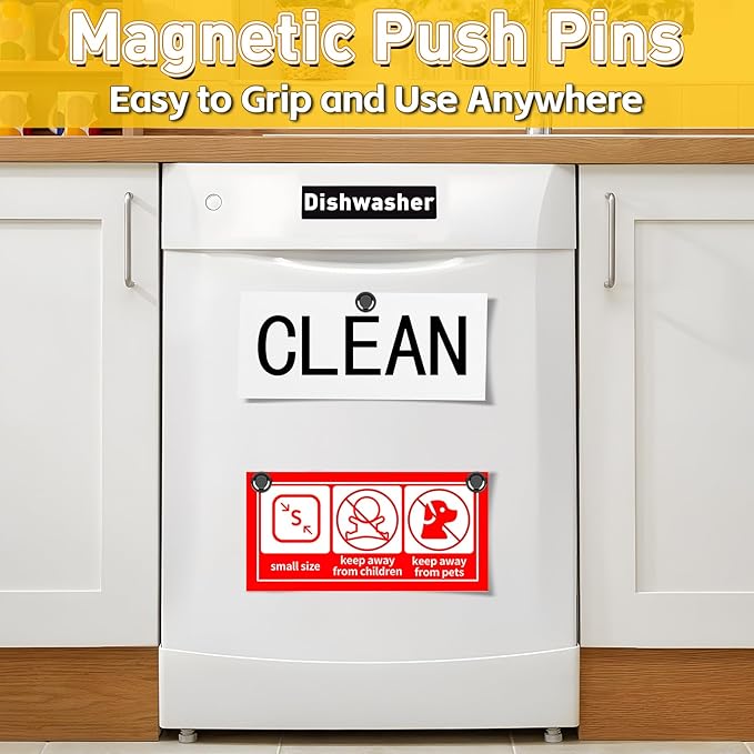 VNDUEEY 40Pcs Black Refrigerator Magnets Fridge Magnet, Strong Whiteboard Magnets, Fridge Magnets Adults, Small Magnet for Kitchen, Office, School, Locker, ISO9001VN1214