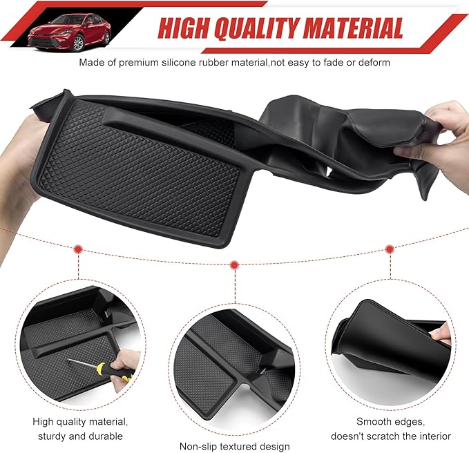Cup Holder Coaster Fit for 2025-2026 Toyota Camry Accessories Wireless Charging Pad Mat Cup Holder Pad Liner Inserts Interior CupHolder Liner for Toyota Camry(for Camry)