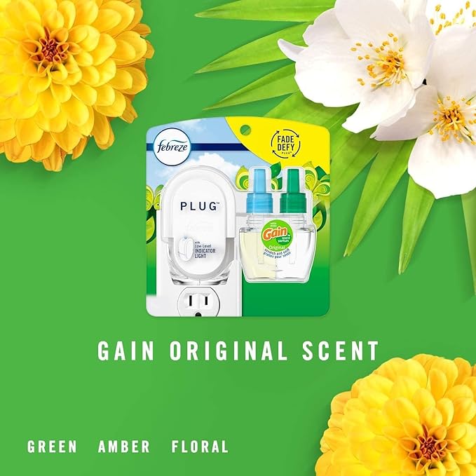 Febreze PLUG, Gain Original, Starter Kit & (2) .87 fl. oz. Refills