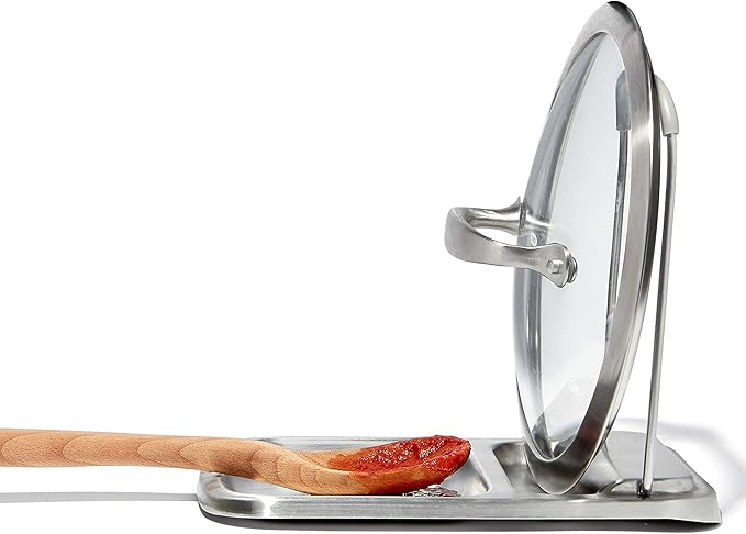 OXO Good Grips Stainless Steel Spoon Rest with Lid Holder