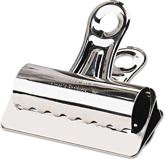 X-ACTO #4 Bulldog Clips, 3 Inches, Metal, Box of 12 - Organization, Desk Supplies