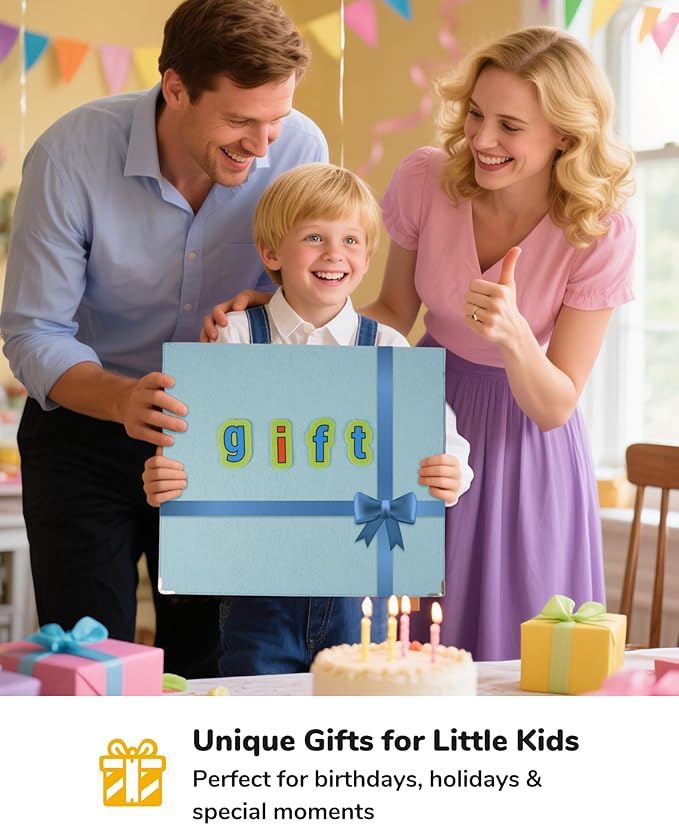 CHEFAN Foldable Felt Board for Toddlers, Freestanding Flannel Board for Kids, Preschool Classroom and Daycare Storytelling Use, Compatible with Felt Set, Large Blue