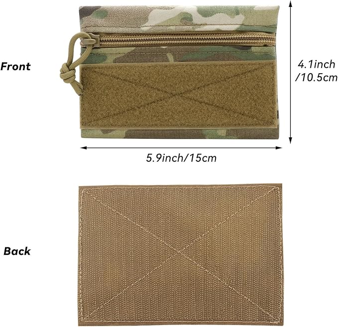 Qavctw Tactical Admin Pouch Bag with Hook and Loop Tool Storage Bag Snack Pouch Candy Bag Hanging Pouches Backpack Accessory Pouch