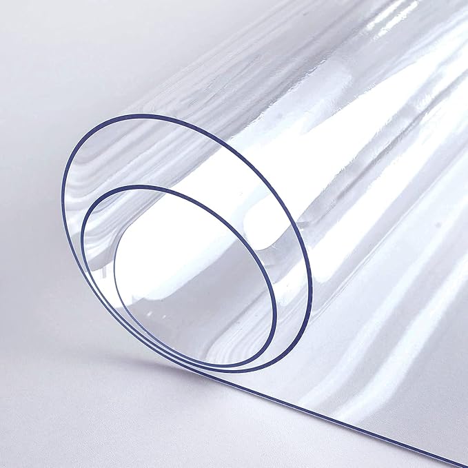 LovePads Clear Desk Mat 24 x 30 Inch, 1.5mm Thick Clear Table Protector, Waterproof Plastic Table Cover Protector, PVC Desk Protector Mat, Vinyl Desk Cover for Desktop, Coffee & Dining Table