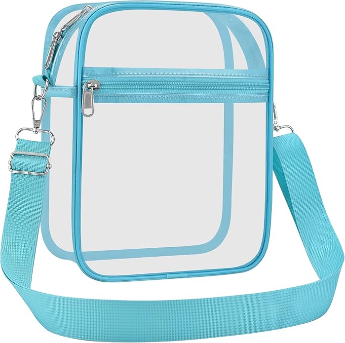 USPECLARE Clear Purse Stadium Transparent Messenger Bag Stadium Approved for Men and Women Clear CrossBody Bag