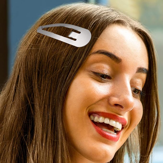 WILLBOND 30 Pieces 3.1 Inch Large Metal Snap Hair Clips Nonslip Barrettes Women Hair Accessories(Gold, Silver, Black)