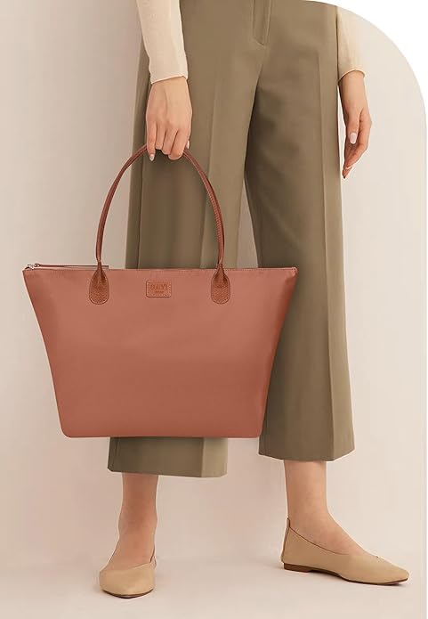 Nylon Tote Bag for Women, Large Foldable Weekend Hobo Purses for Women, Shoulder Tote Handbags with Zipper | Nylon, Large, Foldable, Weekend, Tote, with Zipper
