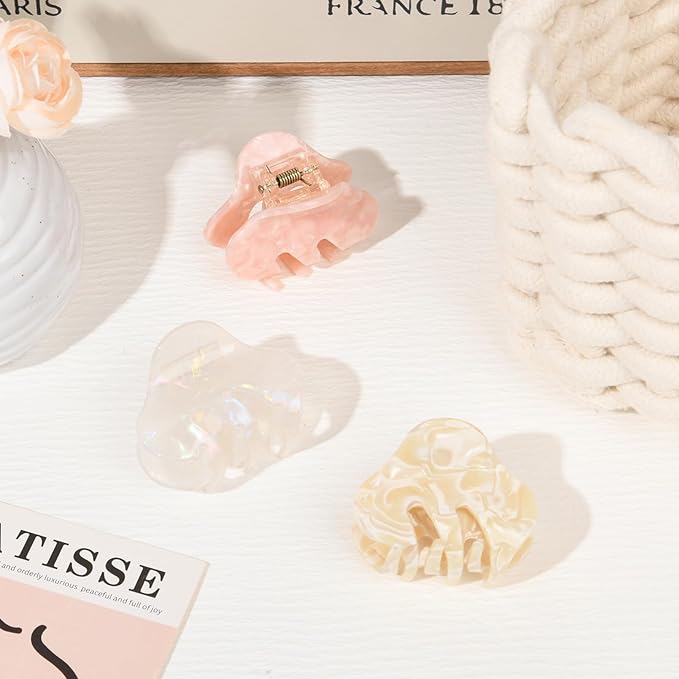 3 Pack Hair Claw Clips Women Large Tortoise Hair Clip French Design Barrettes Celluloid Leopard Print Accessories Jaw Clips for Thick Hair