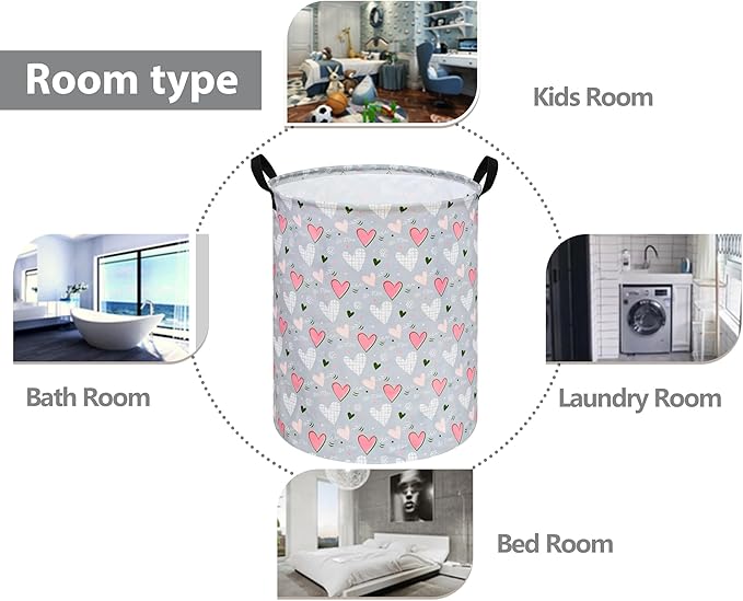 Round Laundry Basket Storage Bins Nursery Hamper Gift Baskets for Home,Office,Home Decor