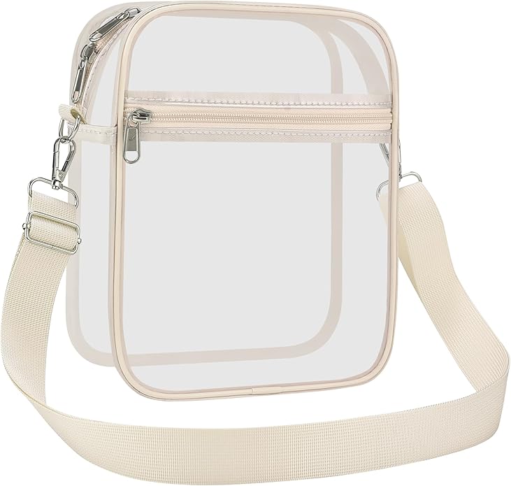 USPECLARE Clear Purse Stadium Transparent Messenger Bag Stadium Approved for Men and Women Clear CrossBody Bag