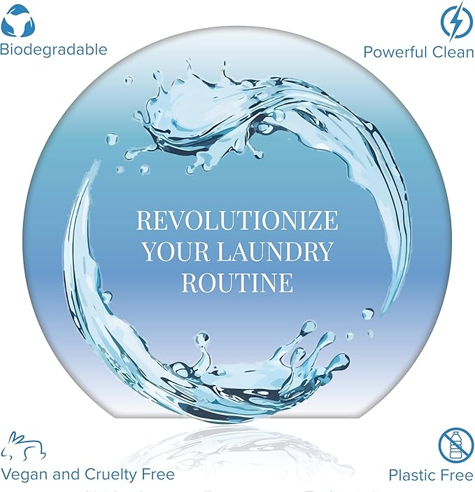 Pursonic Eco Laundry Detergent Sheets - 100 Sheet (200 Loads) Natural Zero Plastic Laundry Sheets with Powerful Cleaning Power - Travel Essentials, Quick-Dissolving & Mess-Free (Fresh Linen)