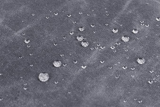 Waxed Canvas Log Carrier Tote Bag, Extra Large Durable Firewood Holder with Handles and Shoulder Strap, Heavy Duty Wood Carrying Bag for Fireplaces Grey