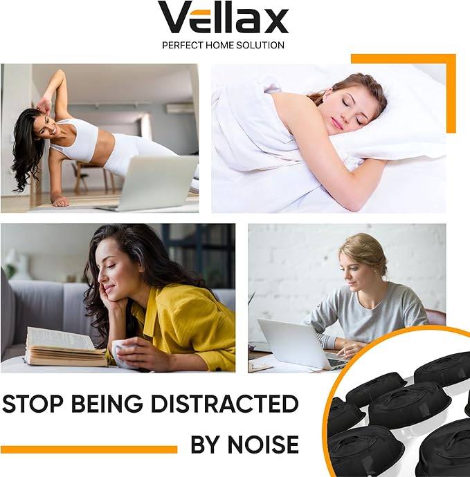 128 Self Adhesive Cabinet Door Bumpers โ Sticky Black Silicone Rubber Pads for Furniture Drawers, Kitchen Cabinets, Decor, Wall Protection โ Vellax