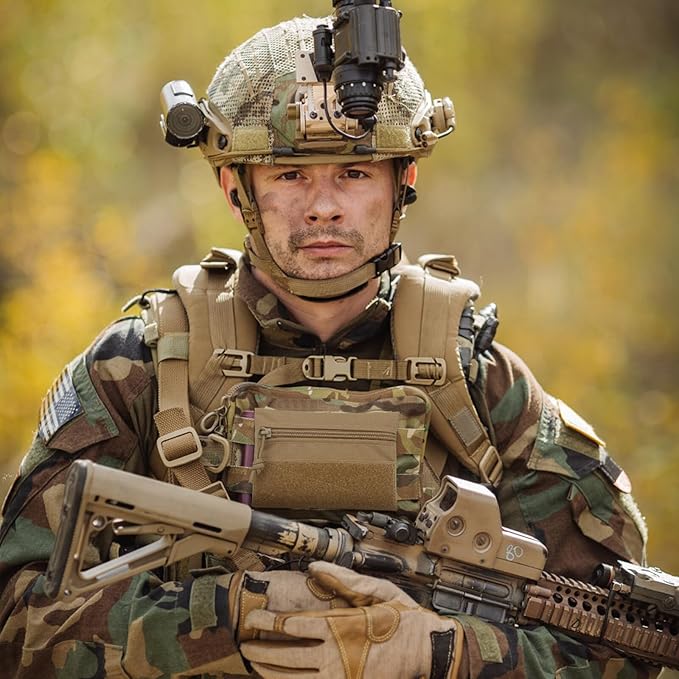 Qavctw Tactical Admin Pouch Bag with Hook and Loop Tool Storage Bag Snack Pouch Candy Bag Hanging Pouches Backpack Accessory Pouch