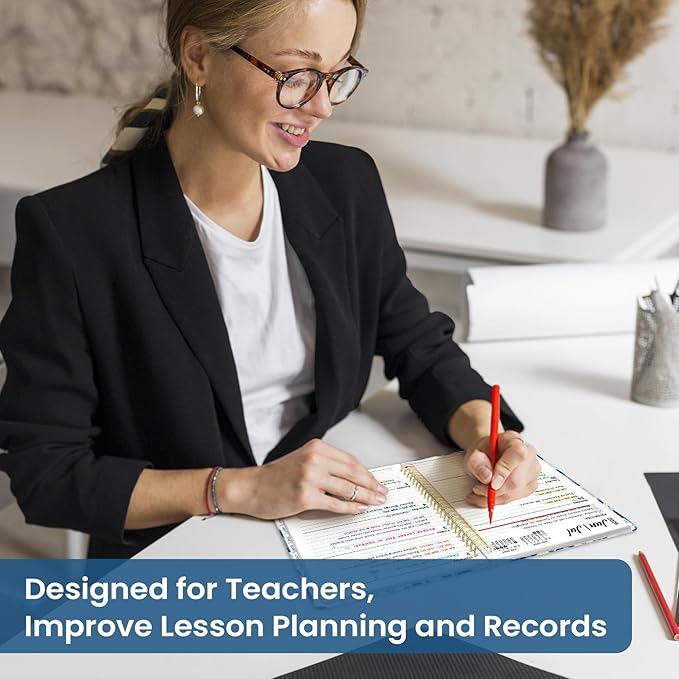 Planner 2026-2027, Academic Year Monthly and Weekly Calendar Planner, Jul 2026 - Jun 2027, Hardcover Teacher Student Planning Agenda book with Tabs, Perfect for School Office Supplies, 6.3" x 8.5" - Watercolor Petal
