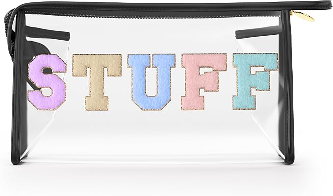 Embla Makeup and Lotion Bag - Waterproof Makeup and Sunscreen Pouch for Travel, Beach, Pool - Clear Zipper Pouch for Sunscreen and Cosmetics Storage, Durable Make Up Organizer for Beach Bag Essentials