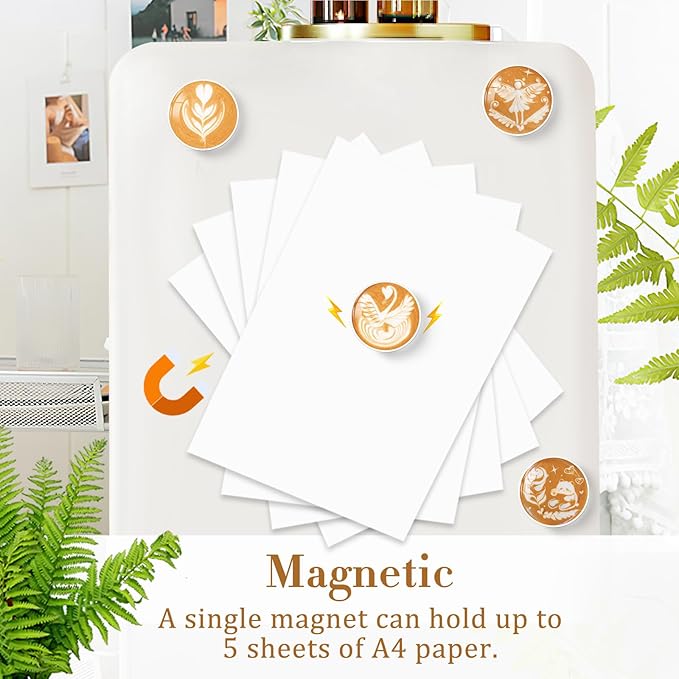 MORCART 16PCS Refrigerator Magnets, Latte Art Fridge Magnets Decoration for Locker Whiteboard Decorative Magnetic Board Cabinets Classroom Office Cubicle School (Latte Art)