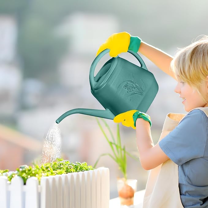 Watering Can - for Home Plant Garden - 1/2 Gallon - Green