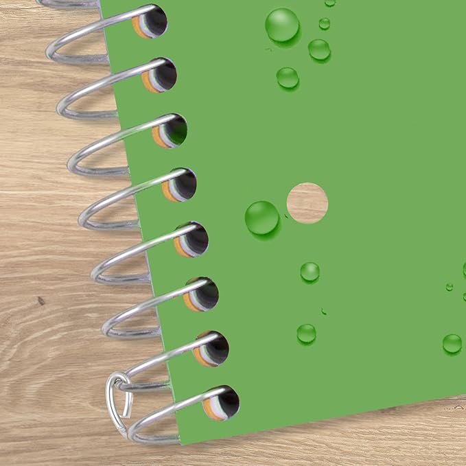 Five Star Spiral Notebook + Study App, 5 Subject, College Ruled Paper, 8.5" x 11", 200 Sheets, Green (Color May Vary) (72079)