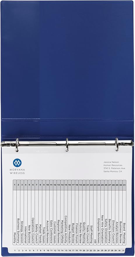 Avery Jan-Dec Dividers for 3 Ring Binders, 12 Tabs per Set, Customizable Table of Contents, Multicolor Tabs, Great for Organizing Reports, Projects, and More (11127)