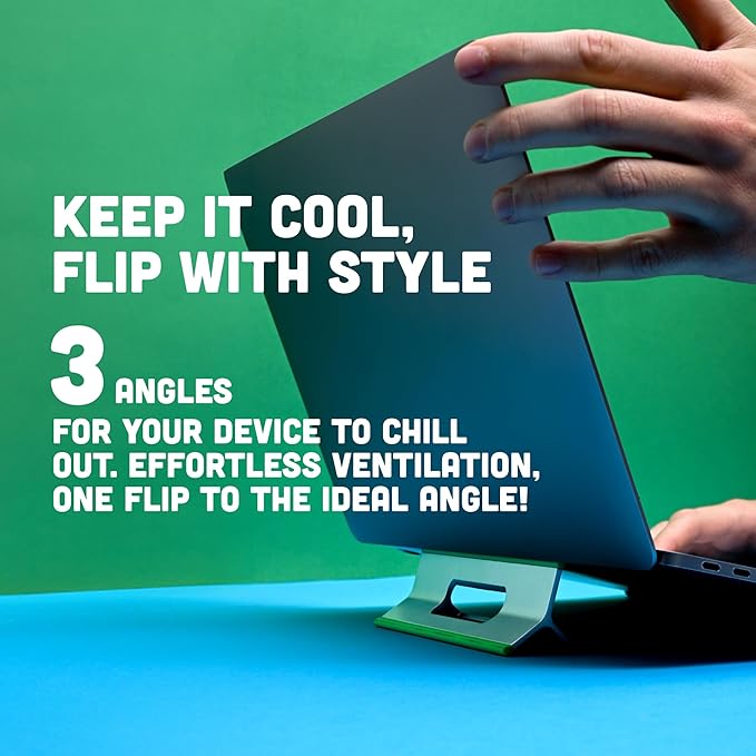 Steepy Portable Laptop Stand for Desk – Adjustable Height, & Portable Laptop Holder – Ergonomic Computer Stand for Cooling & Comfort – Slip-Proof, Sturdy Design – Universal Fit for 13-17 Inch Devices