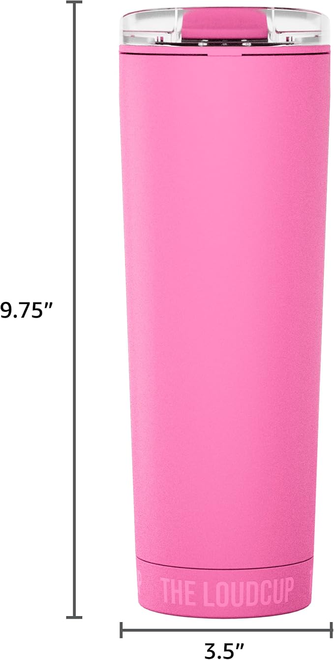 The LoudCup Blow Horn Tumbler, Cheer & Sip 2-in-1 Reusable Water Bottle with Built-In Horn for Sports Games, Tailgates, Parties & Events, BPA-Free