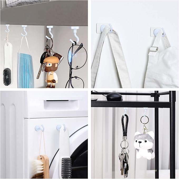 E BAVITE Magnetic Hooks, 30lbs+ 2026 Cruise Cabin Ship Essentials Magnet Hook Heavy Duty Strong Magnets Refrigerator Fridge Hanging for Classroom Beach Vacation Kitchen Grills Home 20 Pack (White)