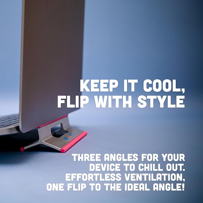 Steepy Portable Laptop Stand for Desk – Adjustable Height, & Portable Laptop Holder – Ergonomic Computer Stand for Cooling & Comfort – Slip-Proof, Sturdy Design – Universal Fit for 13-17 Inch Devices