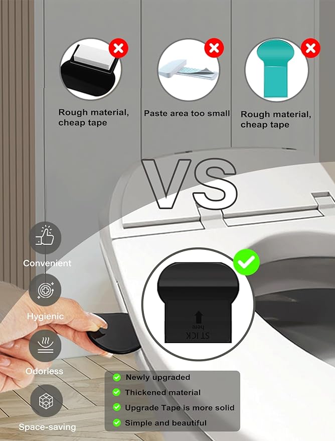 1pc-Black-Toilet Seat Lifter, Toilet Lid, Toilet Seat Handle to Lifter Toilet Cover Lifter, Avoid Touching Toilet Cover Handle Bathroom Accessories for Home, Office, Hotel