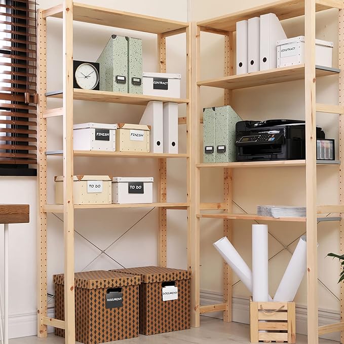 32 Pieces Basket Labels Clip Set, Include 30 Kitchen Clip Label Holder Removable PVC Bin with 2 Chalk Marker for Basket Pantry Organization Box (White and Black Label Clip, White and Black Pen)