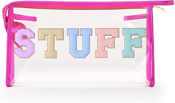 Embla Makeup and Lotion Bag - Waterproof Makeup and Sunscreen Pouch for Travel, Beach, Pool - Clear Zipper Pouch for Sunscreen and Cosmetics Storage, Durable Make Up Organizer for Beach Bag Essentials