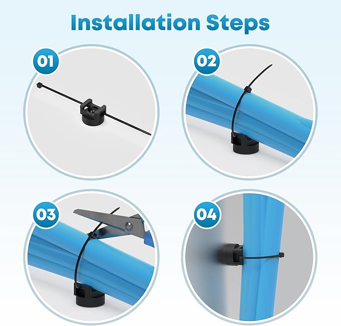 110pcs Magnetic Cable Zip Tie Mounts (100pcs Cable Zip Ties & 10pcs Magnet Cable Mount) Magnetic Zip Tie Mount Heavy Duty, Magnetic Wire Clamps, Magnetic Zip Tie Holders, Magnetic Wire Clips