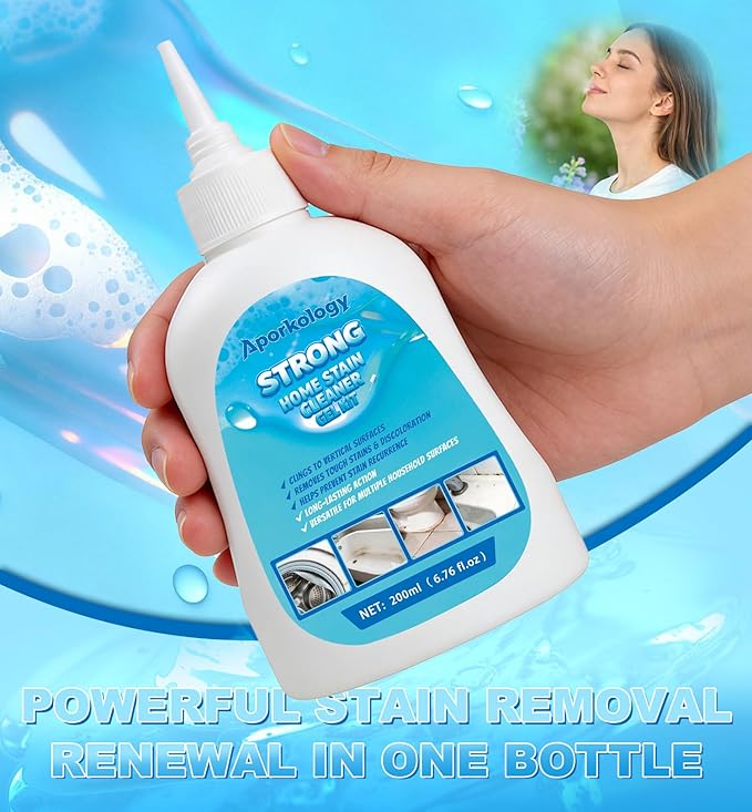 Mold Stain Remover Gel Home Stain Cleaner Gel, Heavy Duty Bathtub Stain Remover for Washing Machine, Toilet, Bathroom Grout, Bathtub, Kitchen Sinks, Tile, Door & Window Tracks(200ml)