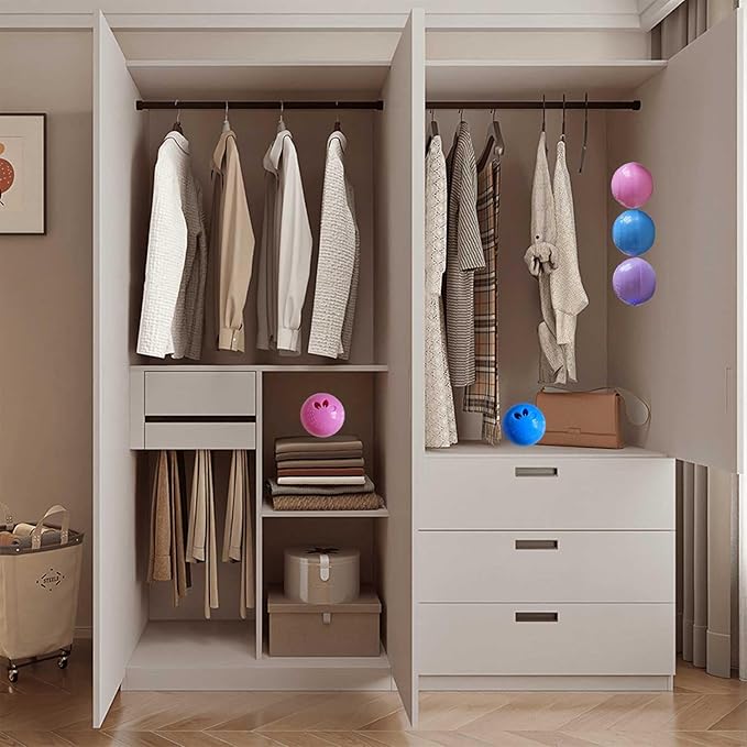 Shoe Deodorizer Balls for Sneaker, Fresh Linen Scent, Essential Oil Sneaker Deodorizer Ball, Small Spaces Odor Eliminator Air Freshener for Shoes, Gym Bags, Drawers and Locker