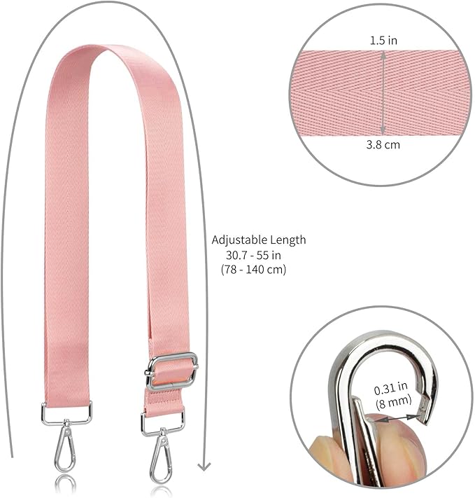 Allzedream Wide Purse Strap Replacement Crossbody Shoulder Bag Adjustable